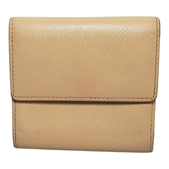 Chanel Beige Caviar Leather CC Logo Trifold Wallet Made in Italy - Picture 2 of 16